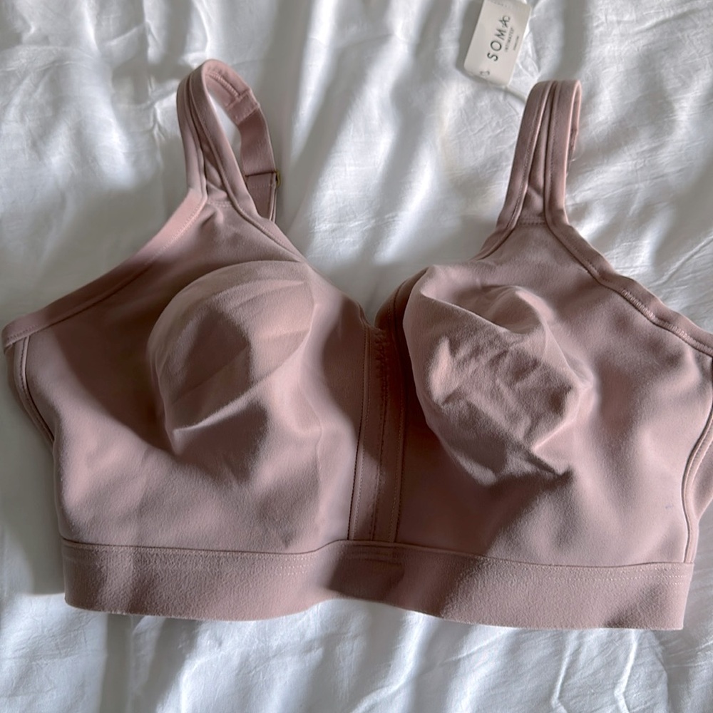 Soma 2 pack dusty rose & black wireless smoothing bra